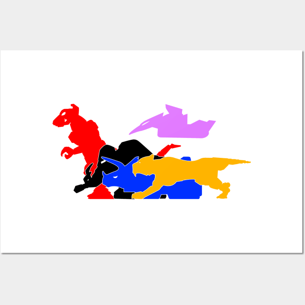 Running Zords Wall Art by nickbeta